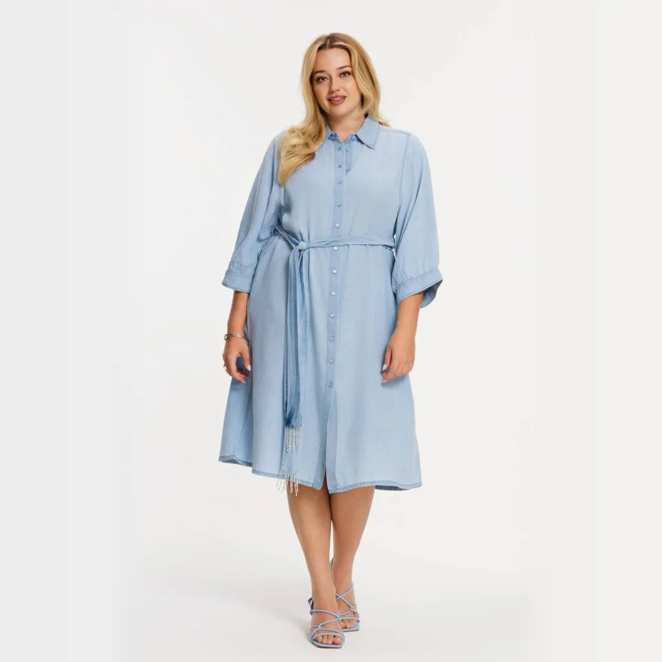 Yoek spijkerjurk lichtblauw Light blue denim