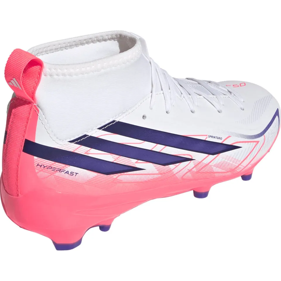 Adidas Performance F50 Hyperfast League junior imitatieleren voetbalschoenen - roze/paars, foto 4