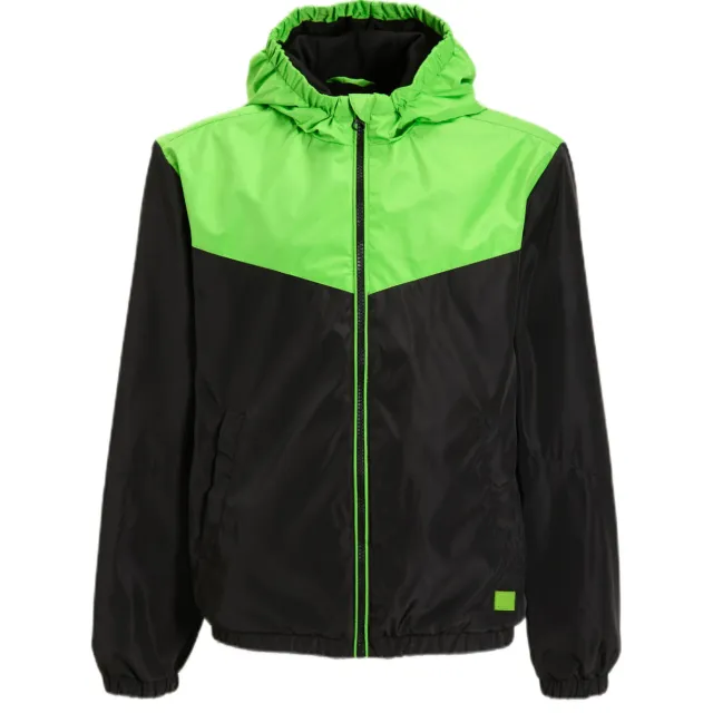 Orange Stars hooded jacket jas zwart groen zwart/blauw