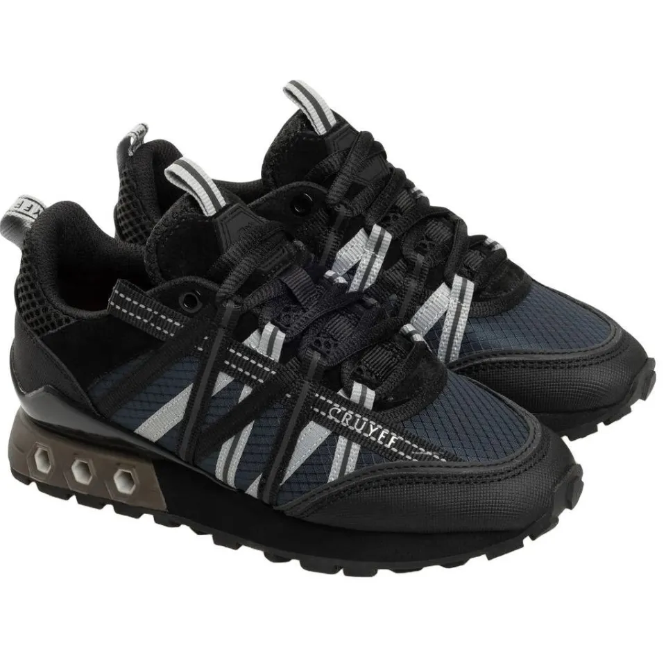 Cruyff leren sneakers - zwart/donkergrijs, foto 6