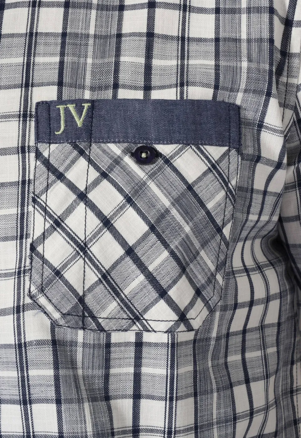 Jan Vanderstorm +FIT Collectie regular geruit casual overhemd Plus wit, foto 6
