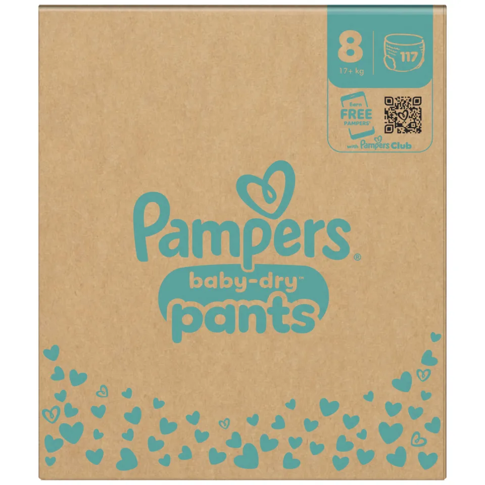 Pampers Baby-Dry luierbroekjes maat 8 117 stuks, foto 4