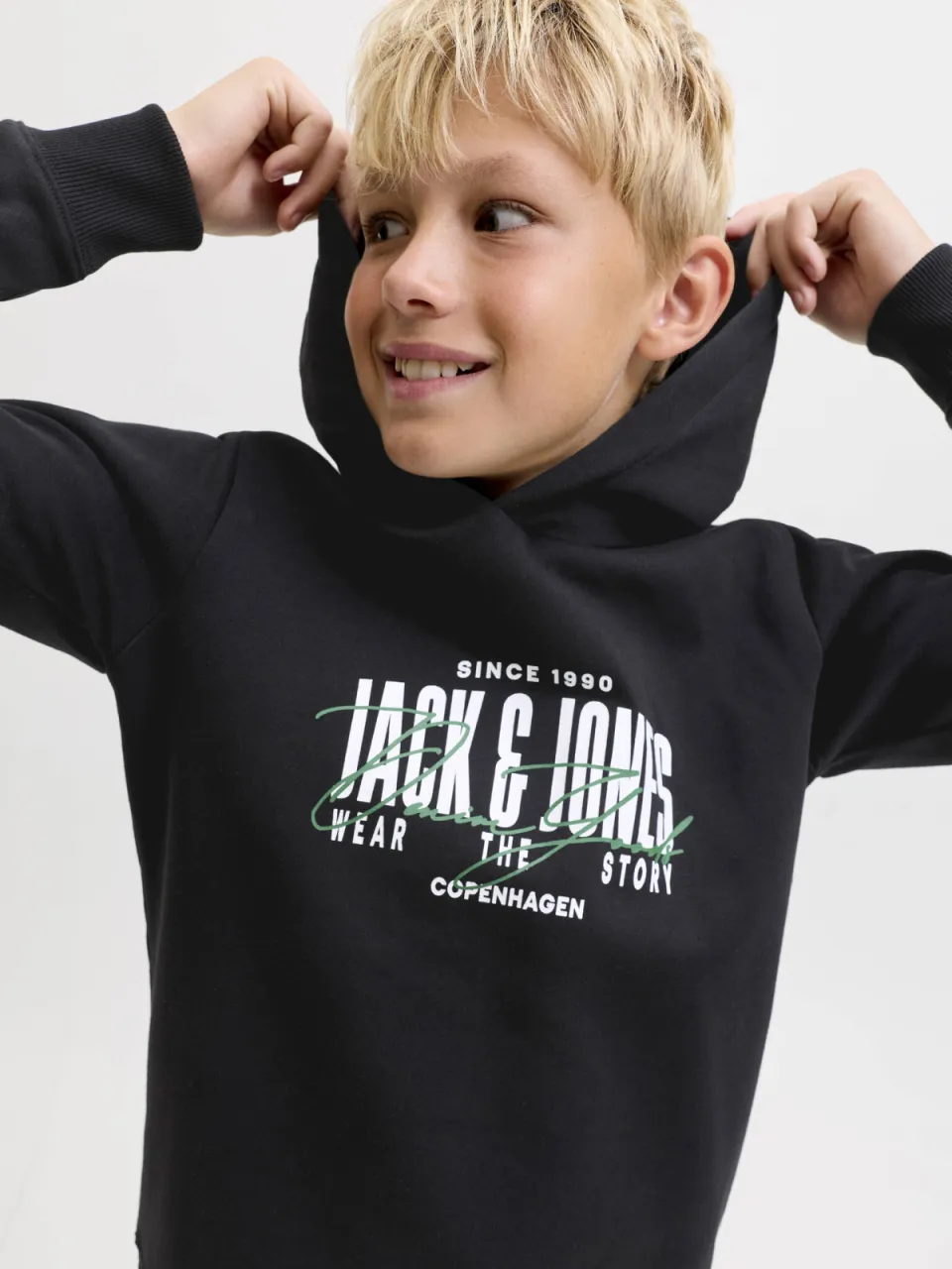 Jack & Jones JUNIOR hoodie met logo - zwart, foto 5