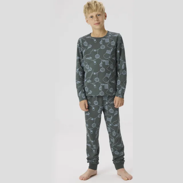 NAME IT Nacht Set pyjama grijsgroen