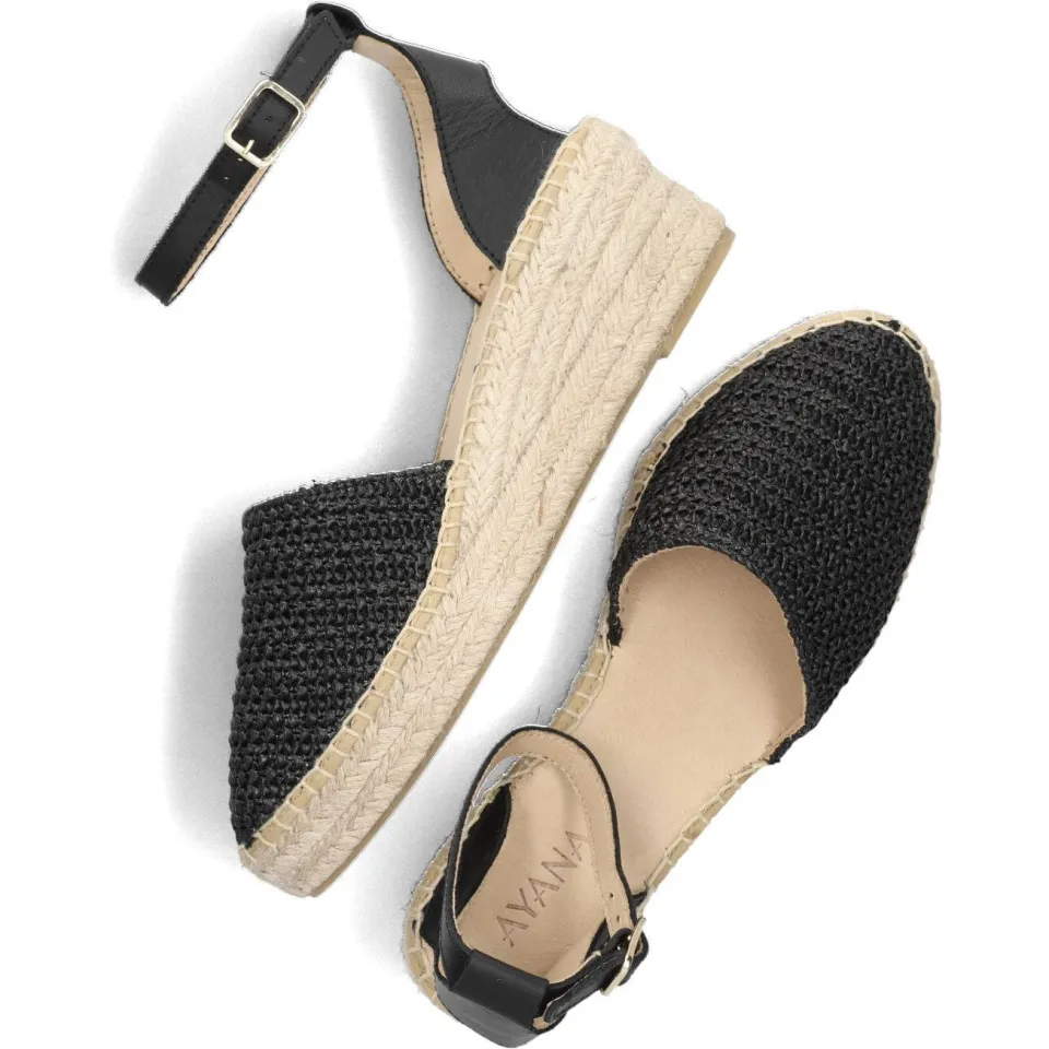 AYANA Espadrilles Yu644 Zwart, foto 4