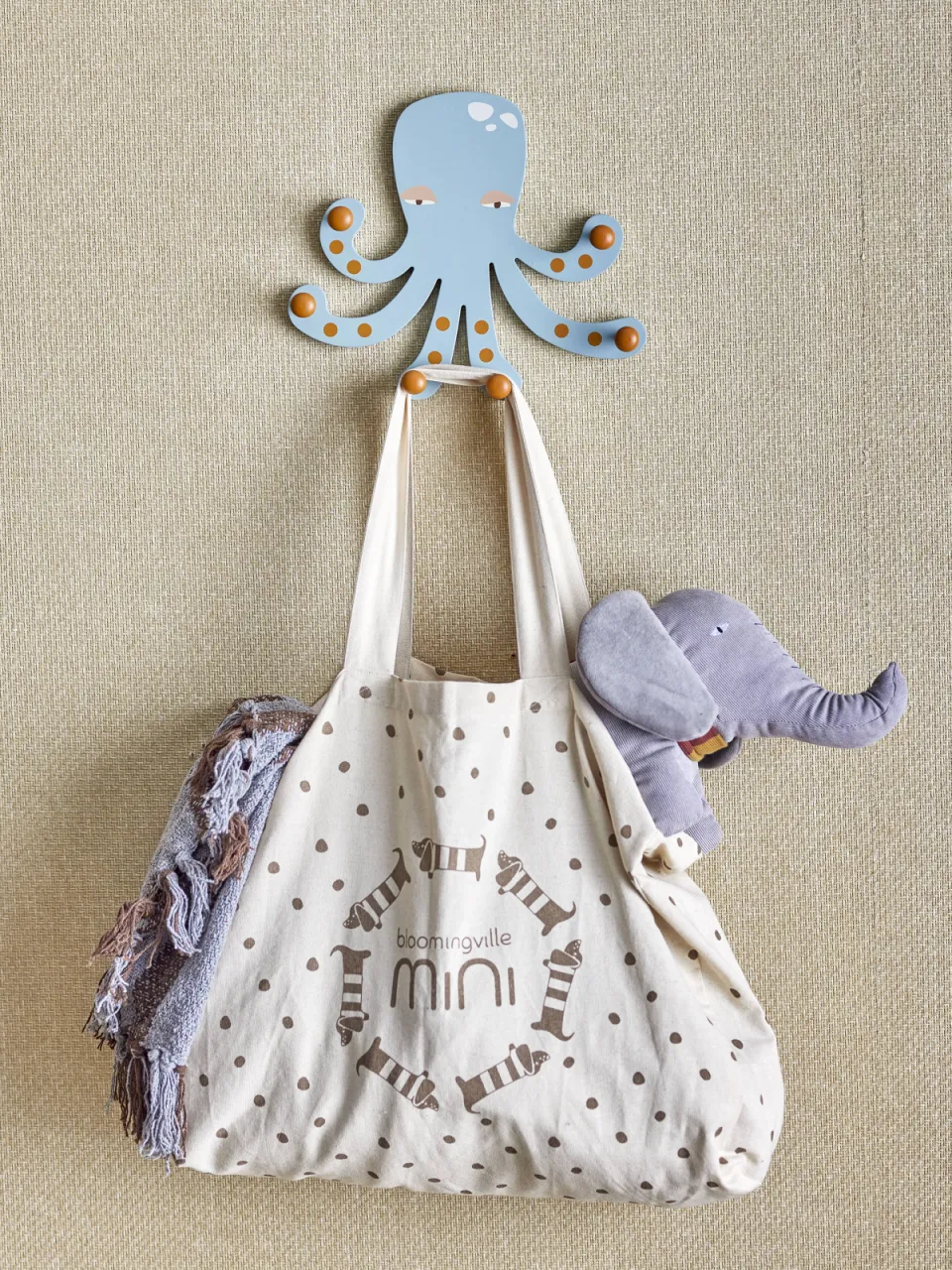 Bloomingville Mini kapstok Oswall blauw, foto 5