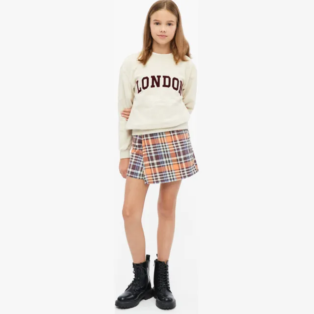 s.Oliver geruite skort bruin Lichtroze/bruin/blauw