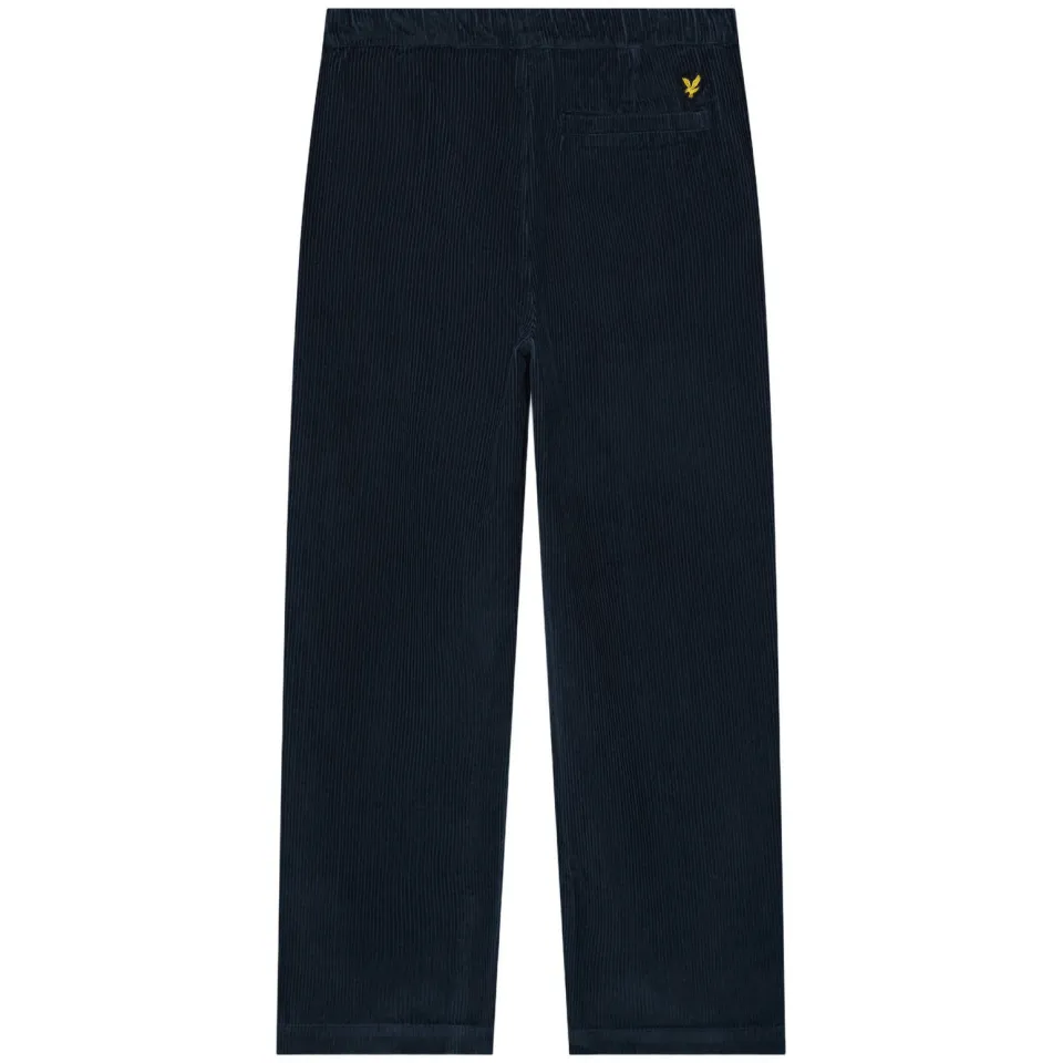 Lyle & Scott corduroy casual broek donkerblauw, foto 2
