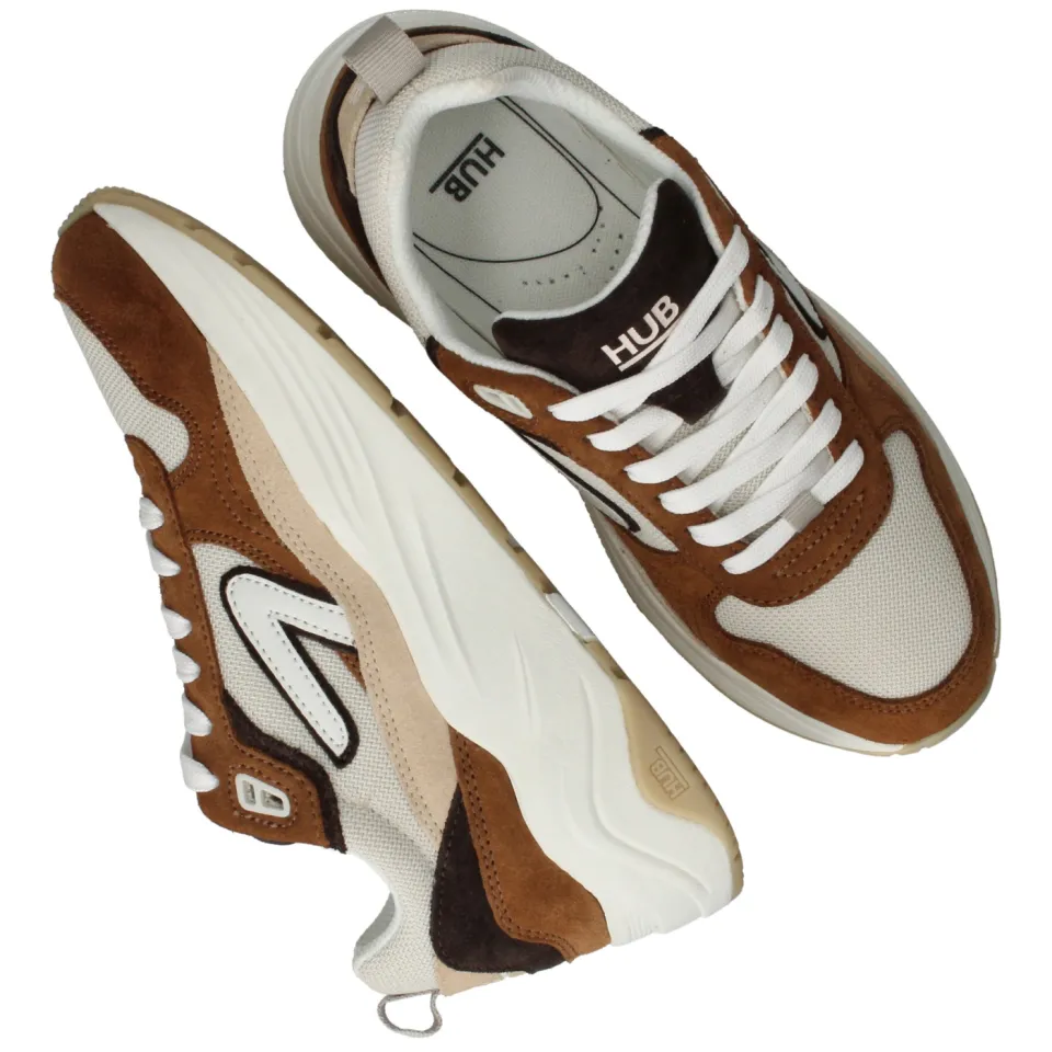 Hub Glide lage sneakers dames cognac, foto 7