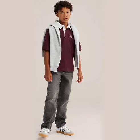 WE Fashion polo - donkerrood, foto 3