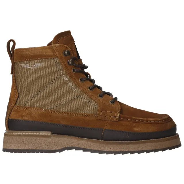 PME Legend suède veterschoenen - cognac
