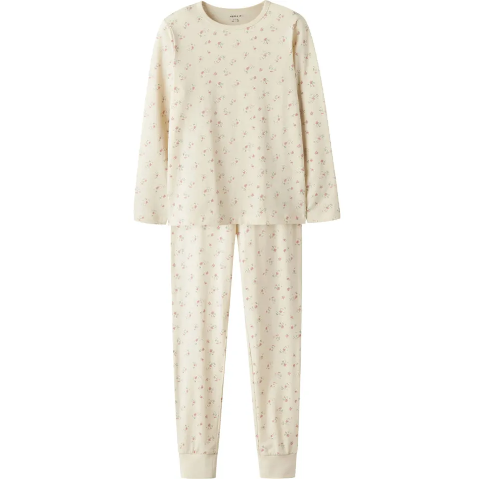 NAME IT KIDS gebloemde pyjama ecru, foto 2