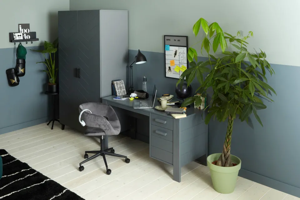 NOUS Living Silk kledingkast antraciet, foto 4