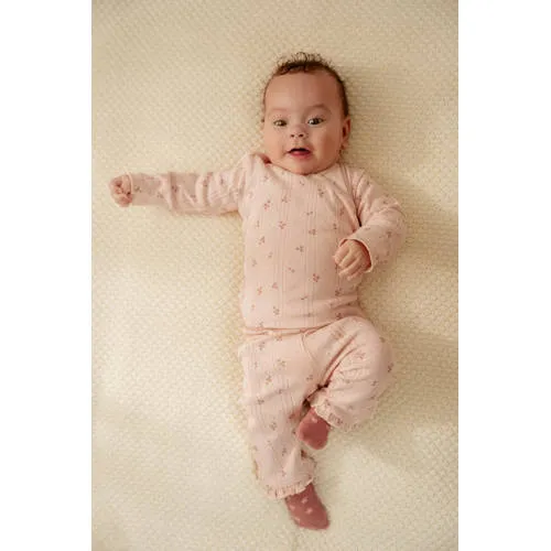 Little Dutch straight legging roze met bloemen, foto 6