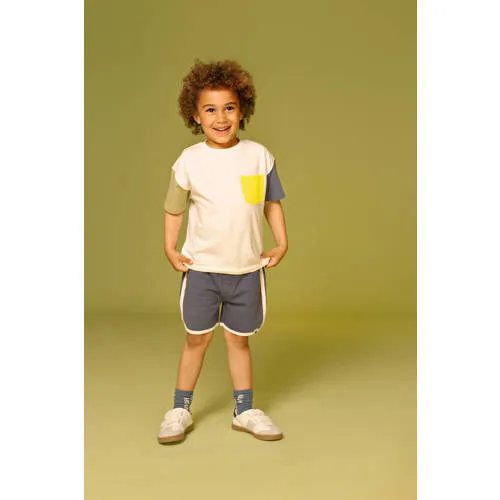 Stains&Stories T-shirt ecru meerkleurig, foto 2