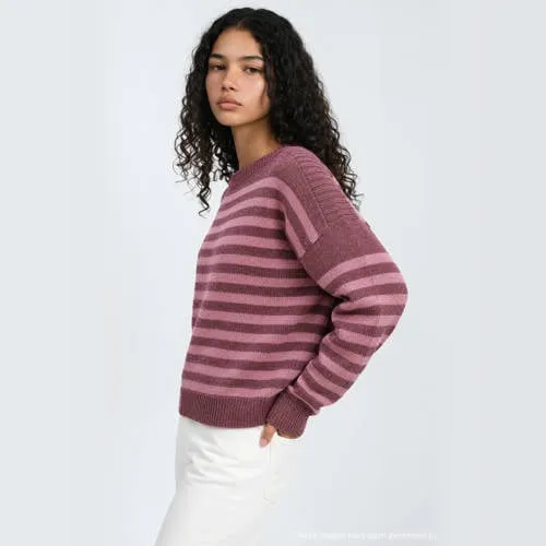 Mango TEEN gebreide gestreepte trui met glitters - roze, foto 3