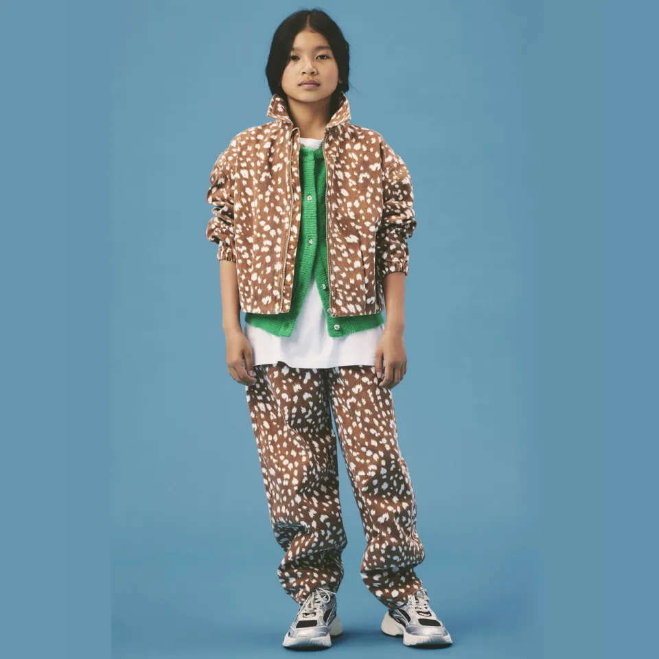 NAME IT barrel casual broek met print bruin