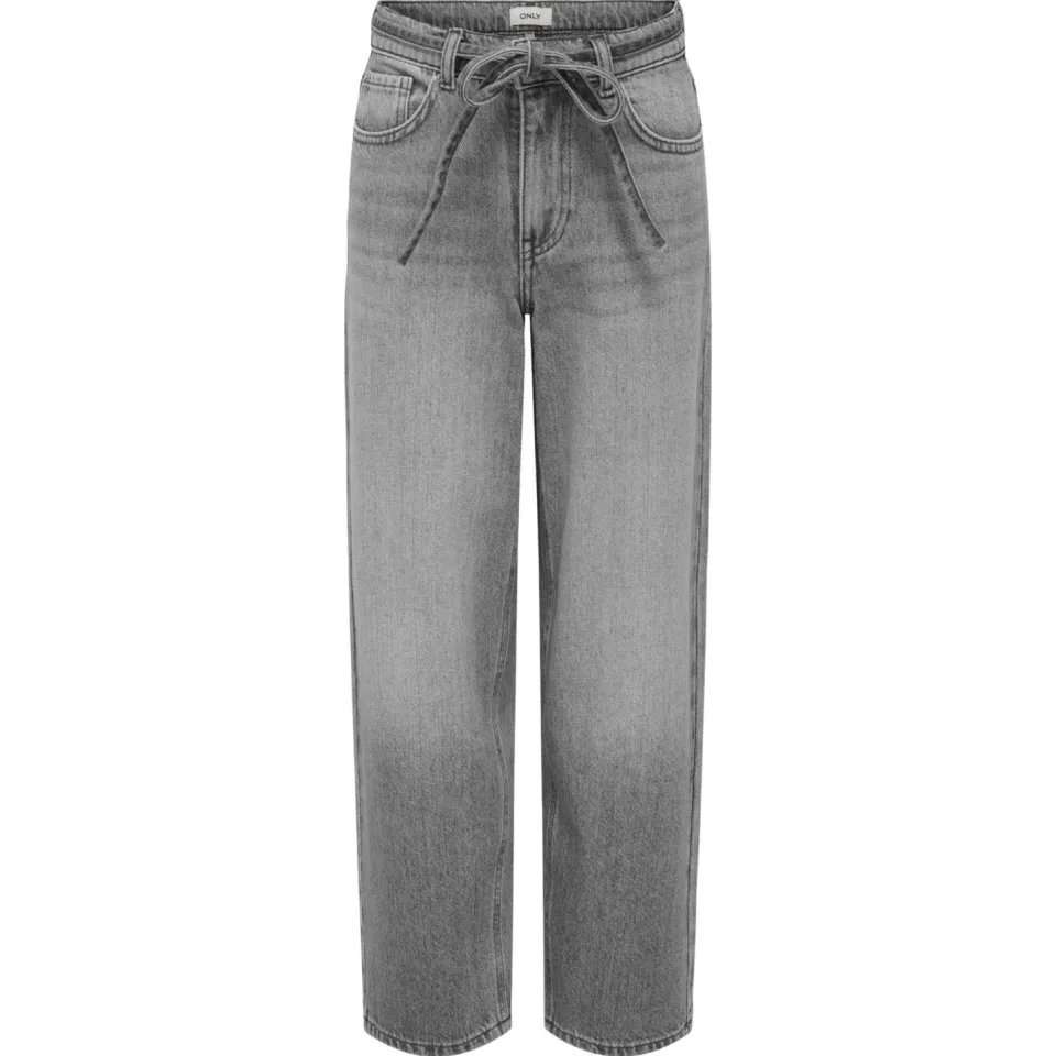 KIDS ONLY GIRL high waist straight leg jeans grey denim, foto 2