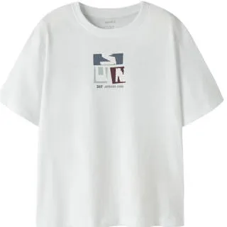 NAME IT t-shirt wit met print Wit backprint