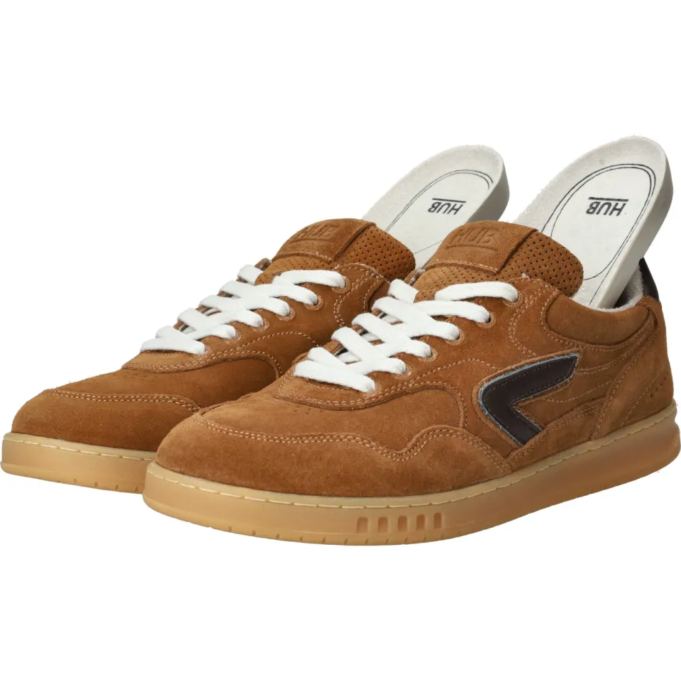 Hub suede sneaker meerkleurig cognac, foto 8