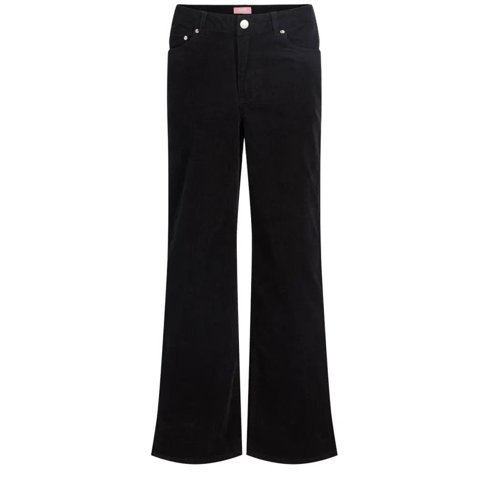 JJXX GIRL JXZOE GELLY wide leg corduroy broek zwart, foto 2