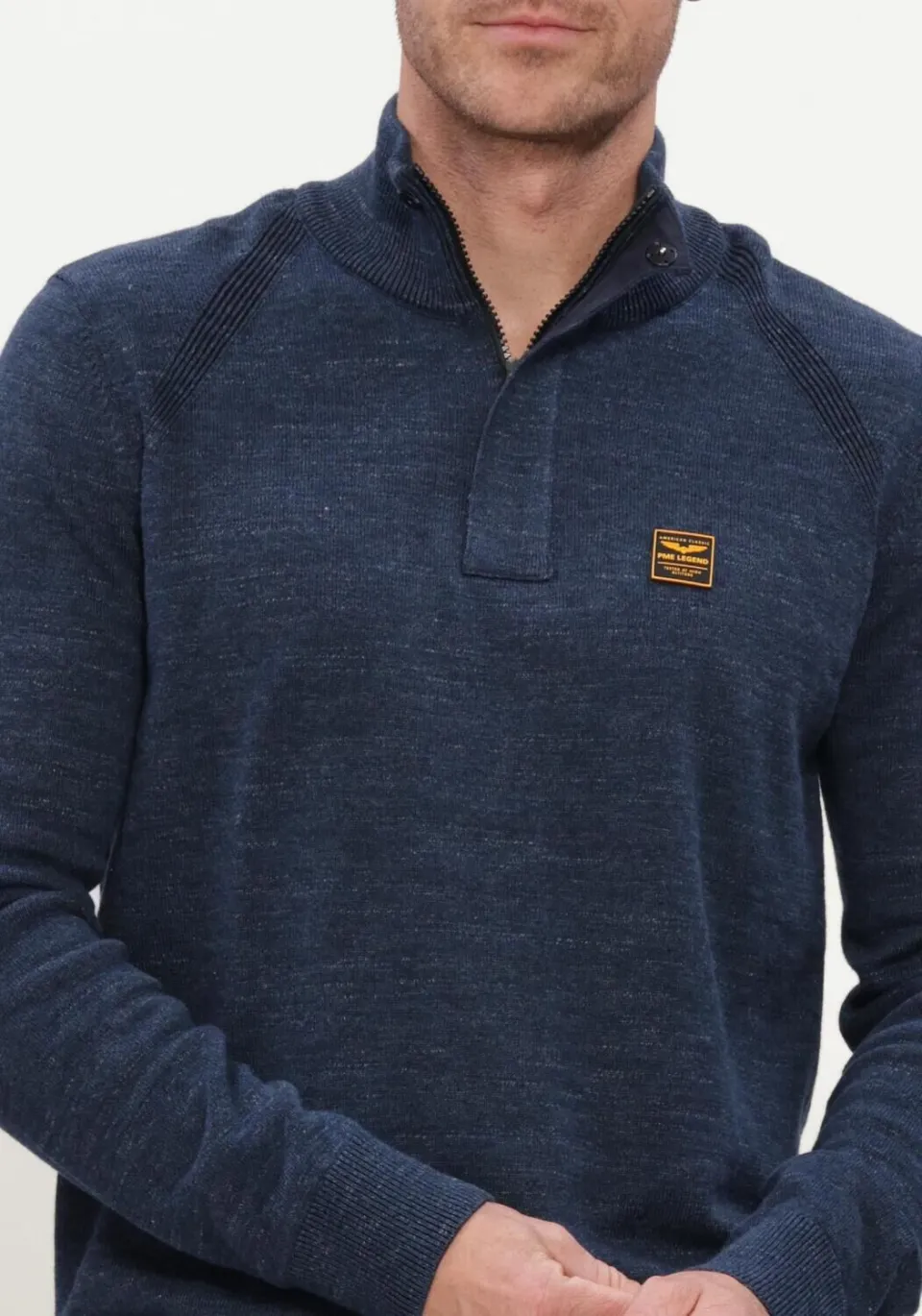 PME Legend katoenen regular fit gemêleerde trui - salute, foto 7