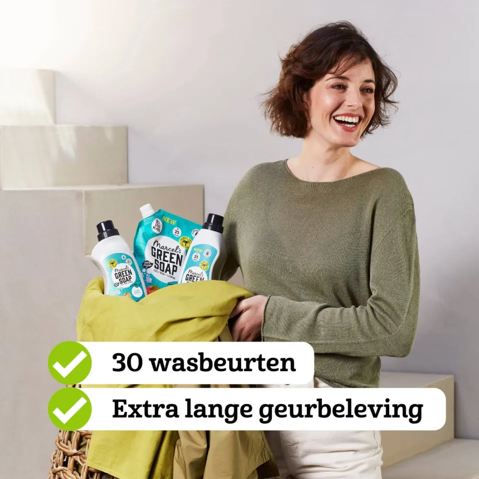 Marcel's Green Soap wasverzachter Perzik & Jasmijn navulling, foto 3