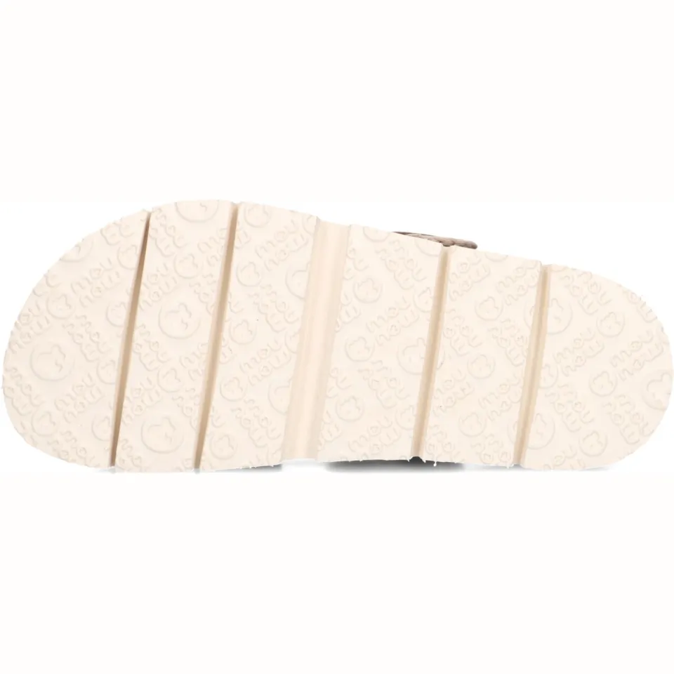 Mou Bio Sandal Buckle Strap slippers bruin, foto 5