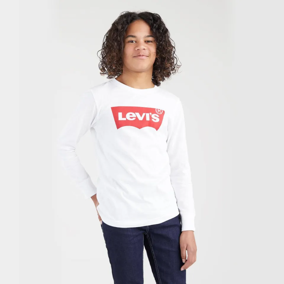 Levi's Kids Batwing longsleeve wit, foto 4