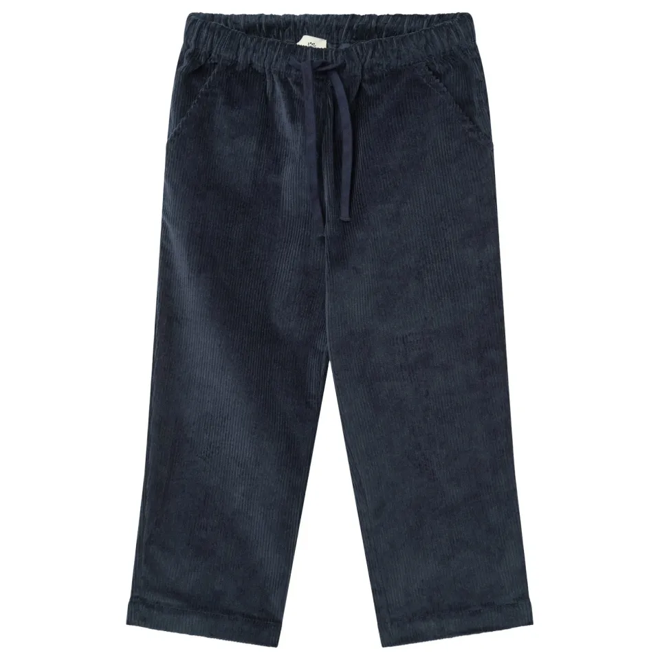 Copenhagen Colors regular fit corduroy casual broek donkerblauw, foto 2