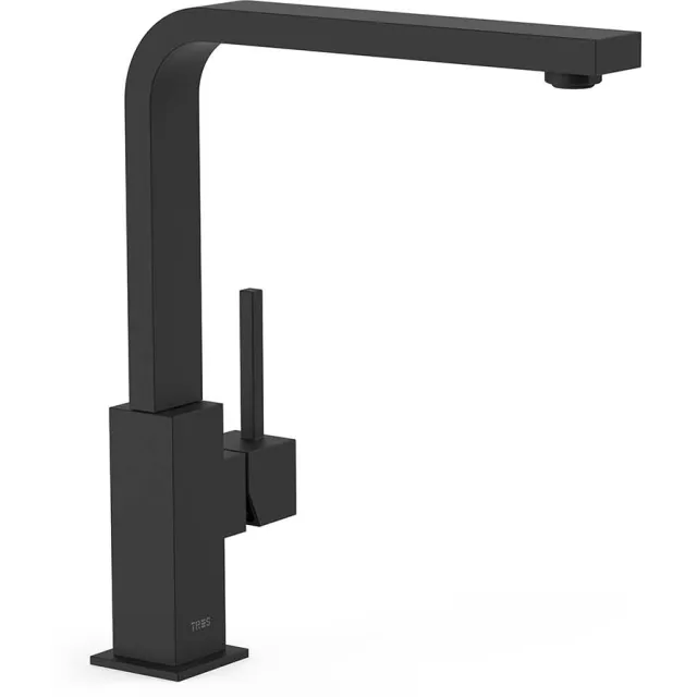 Tres Keukenkraan Tres Cocina Vierkant Uitloop 22 cm Mat Zwart