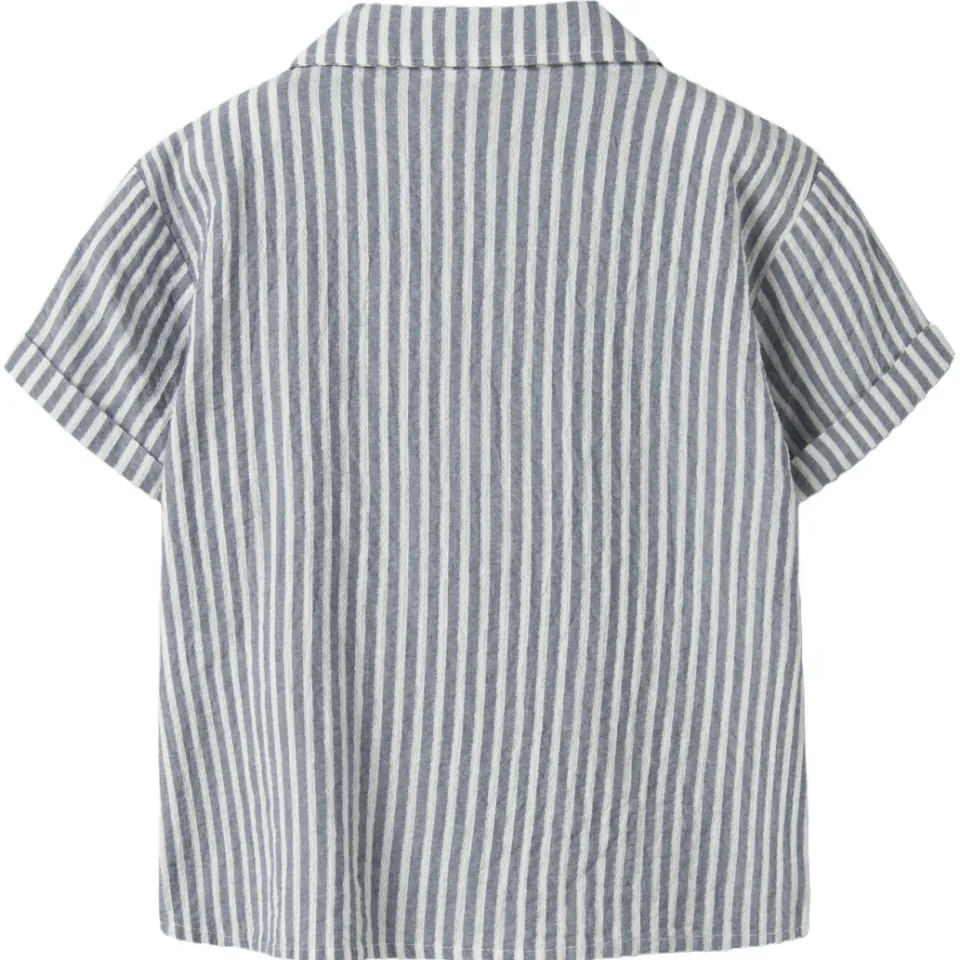 NAME IT KIDS gestreepte overhemd blauw/wit, foto 3
