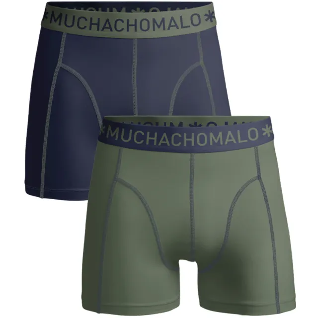 Muchachomalo Heren 2-pack Boxershorts Effen Veelkleurig