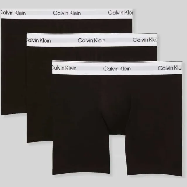 Calvin Klein Broek & boxershort met elastische label in band in set van 3 Zwart