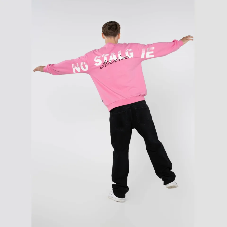 No Way Monday X Job Dutchtuber oversized sweater met backprint - roze, foto 7