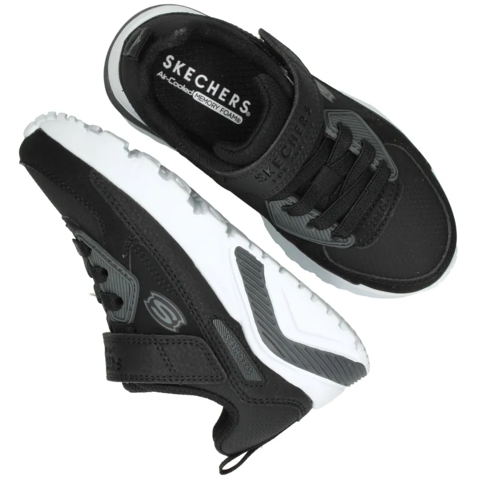 Skechers Uno Lite Revival Edge lage sneakers zwart, foto 4