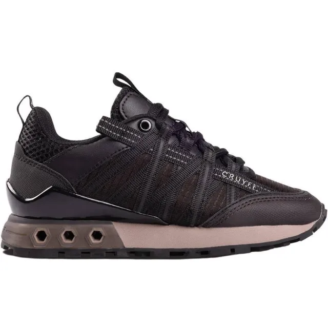Cruyff Fearia Hex-Tech leren sneakers - donkerbruin