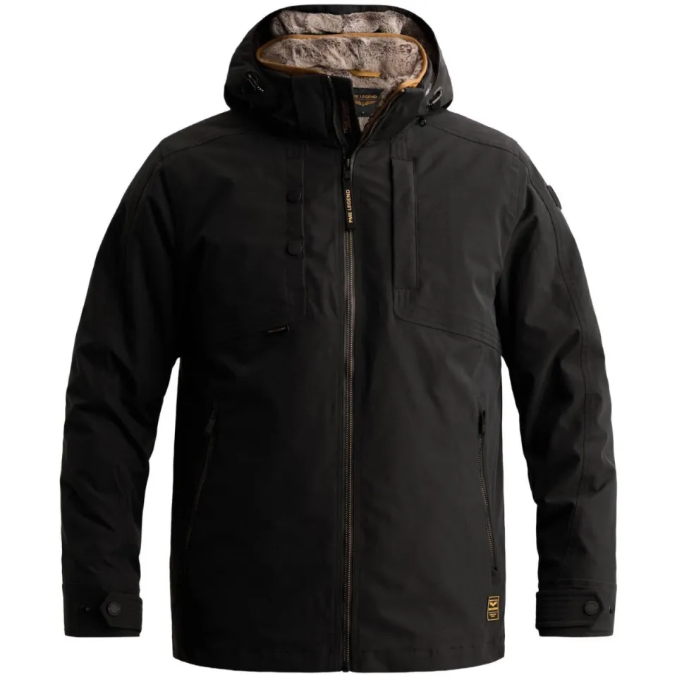 PME Legend SNOWPACK winterparka met imitatiebontkraag - jet black, foto 2