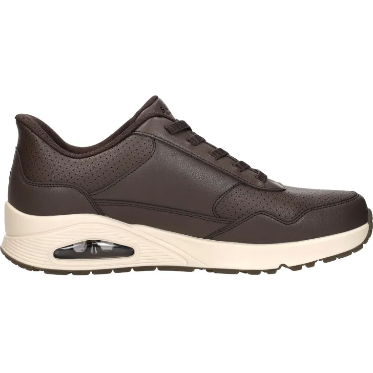 Skechers Skechers Uno Banksia Luxe Slip-Ins Instappers Donkerbruin