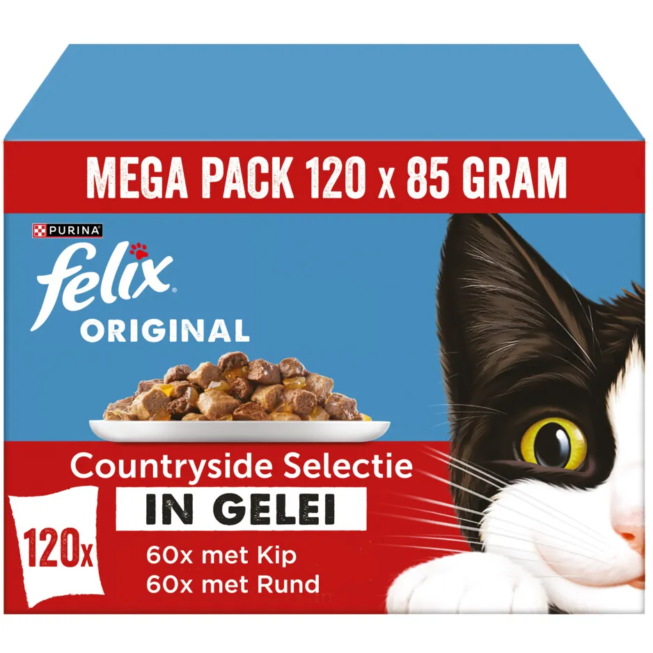 Felix Original Countryside Selectie kattenvoer in gelei