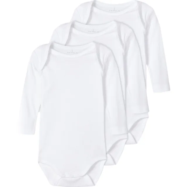 NAME IT BABY romper - wit (set van 3)