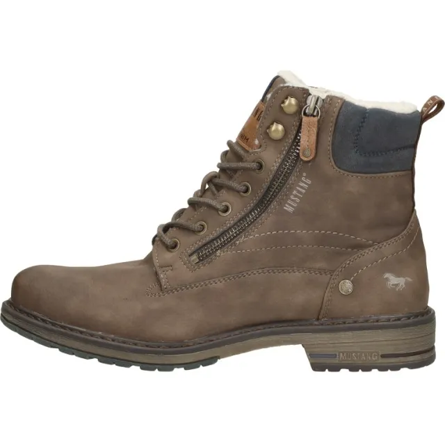 Mustang veterschoenen hoog donkerbruin, foto 2