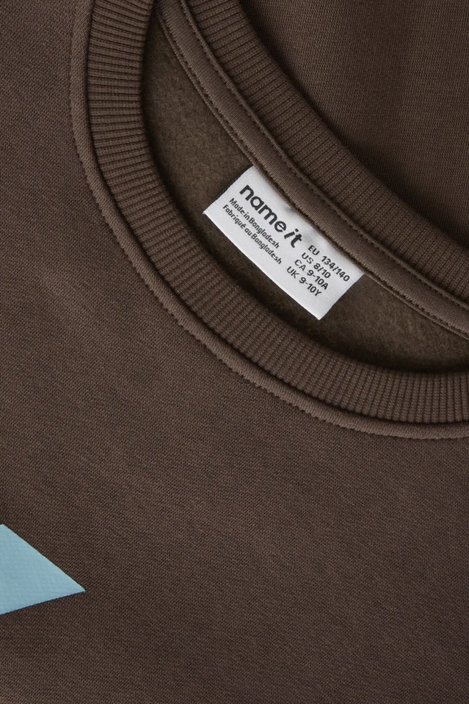 NAME IT KIDS sweater met tekst - donkerbruin Tekst chocoladebruin, foto 4