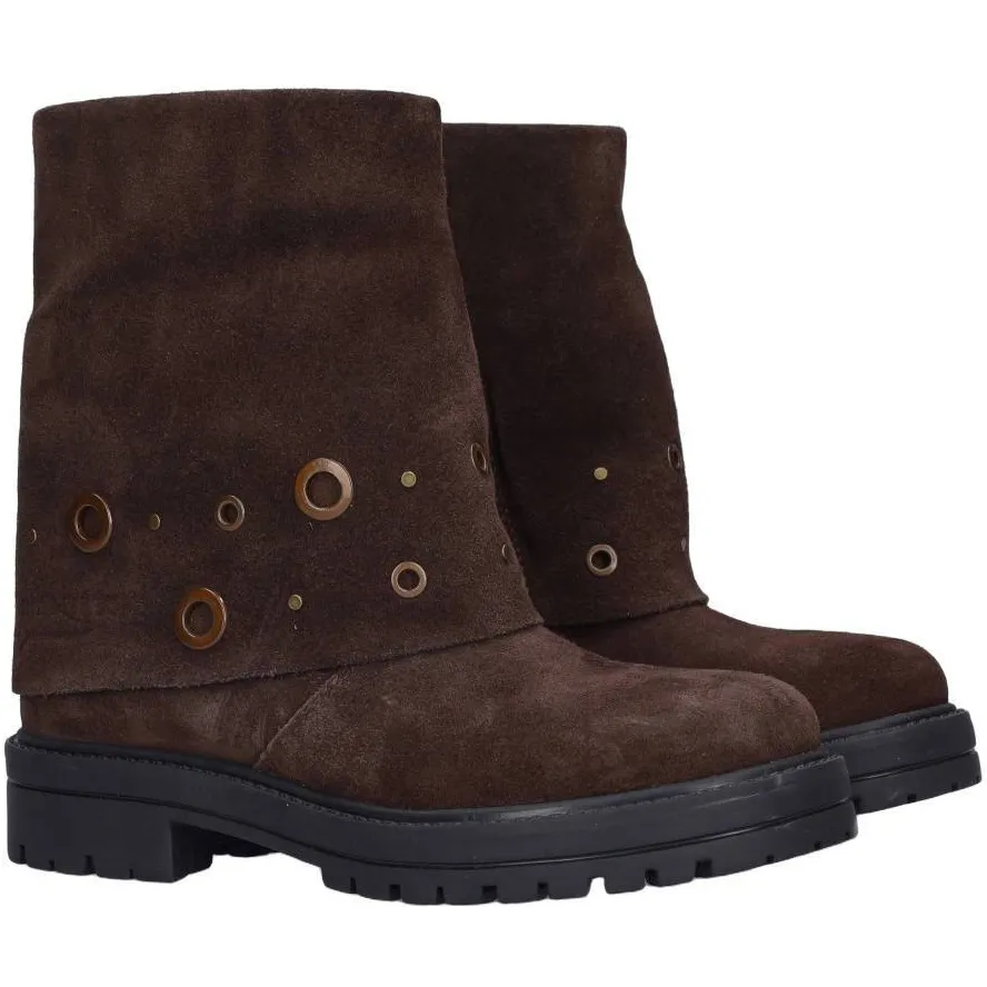 Braqeez suède enkelboots - donkerbruin, foto 5