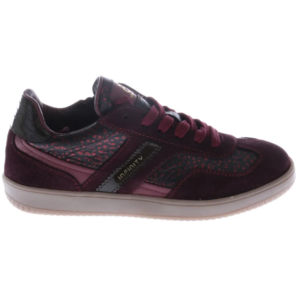 Hip leren sneakers bordeaux