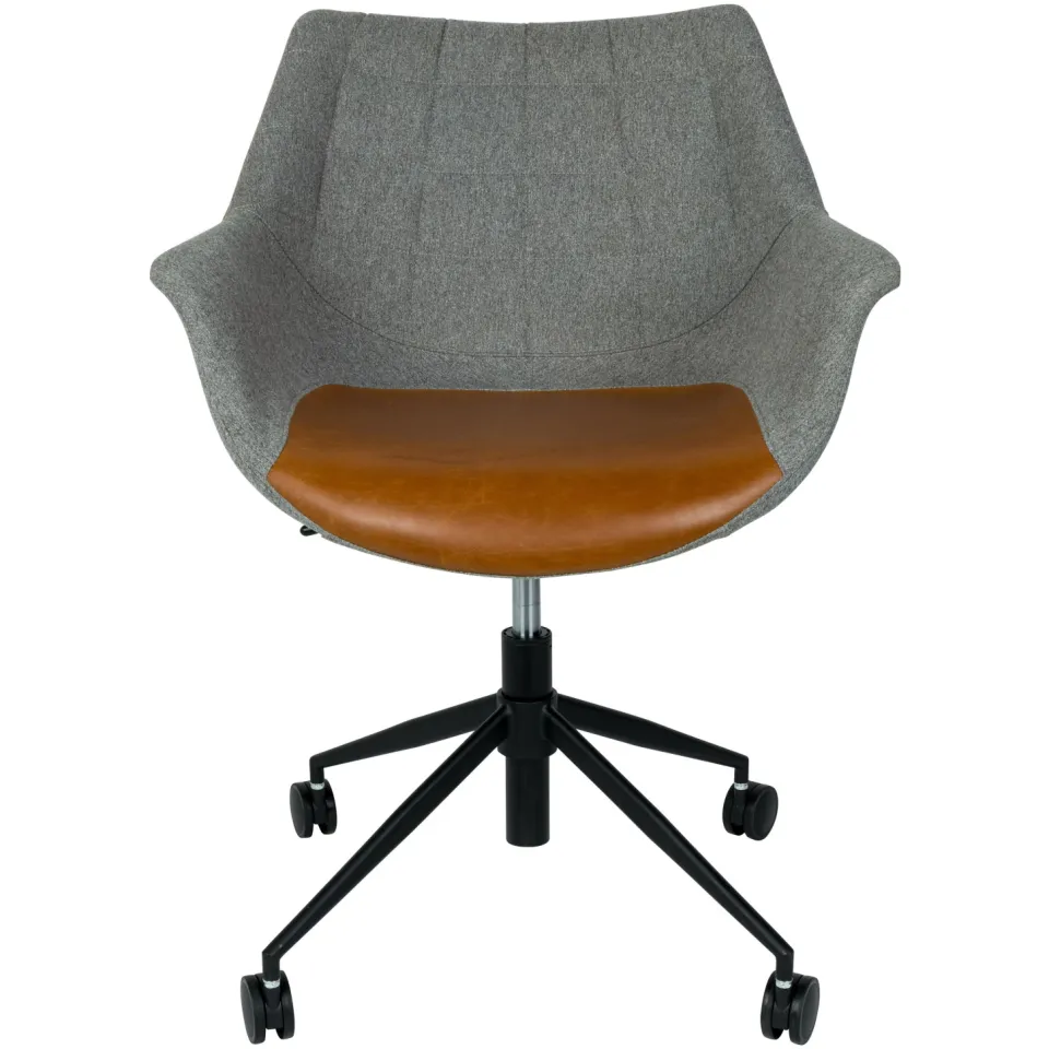 Zuiver Doulton bureaustoel grijs bruin Grijs, bruin