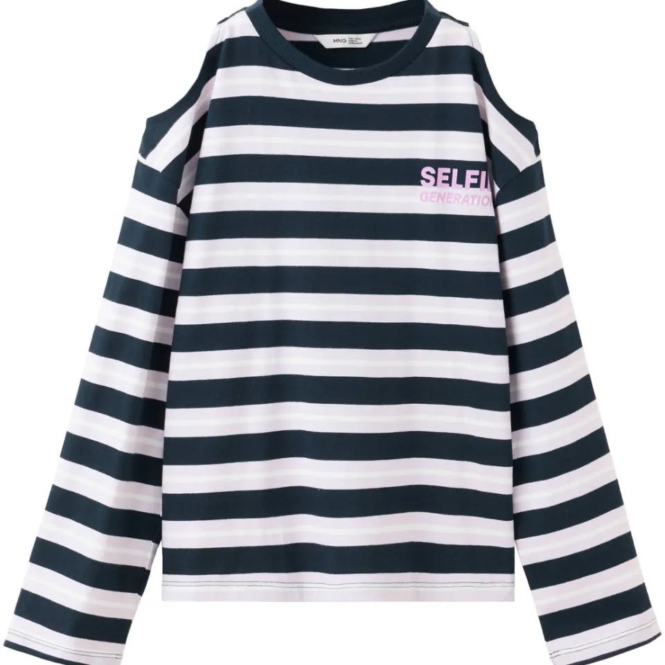 Mango longsleeve gestreept marineblauw, foto 2