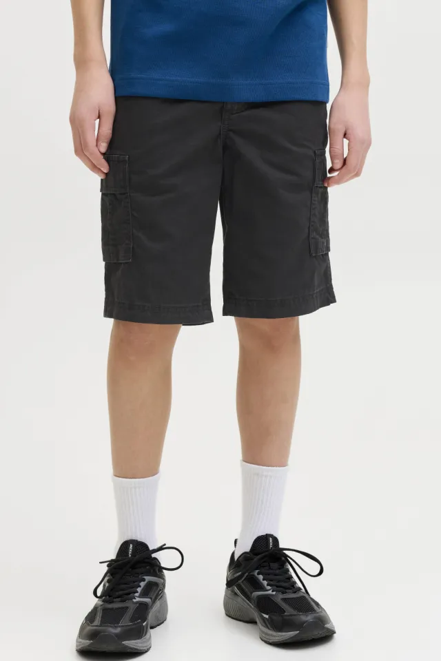 Jack & Jones relaxed high waist cargoshort zwart, foto 3