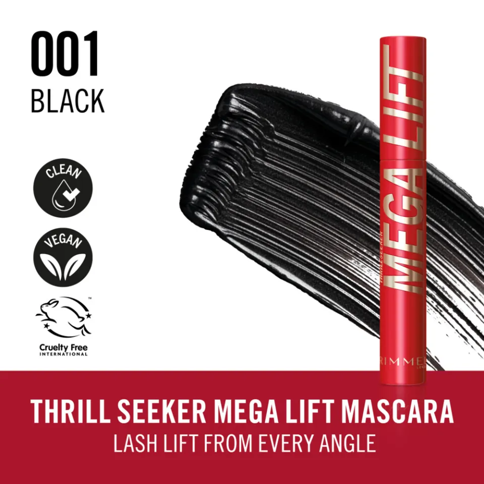 Rimmel London Thrill Seeker Mega Lift mascara zwart, foto 3