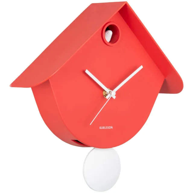 Karlsson Retro Cuckoo wandklok rood